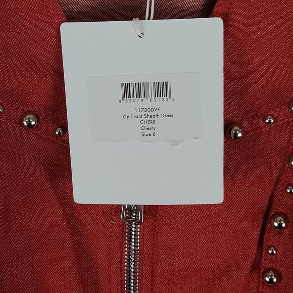 NWT Diane Von Furstenberg Zip Front Sheath Dress - Picture 7 of 12